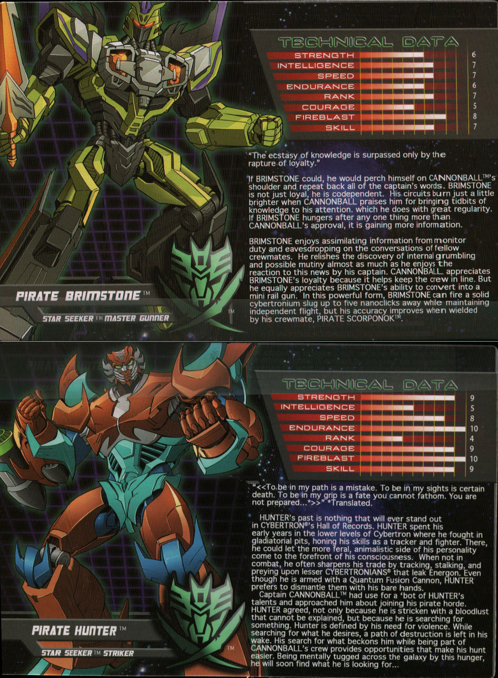 Souvenir Sets Pirates Hunter and Brimstone (Transformers